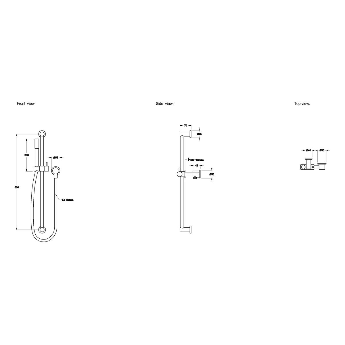 Brodware City Plus Single Function Handshower Set I
