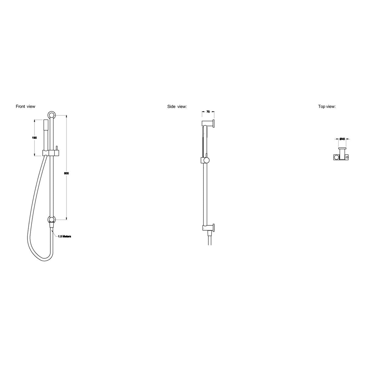 Brodware City Plus Single Function Handshower Set II