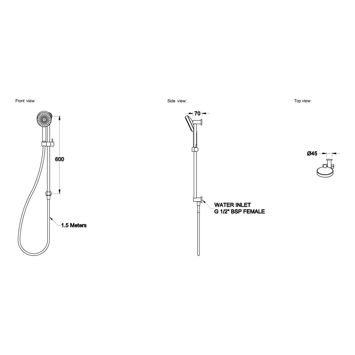 Brodware City Plus Multi-function Handshower Set II