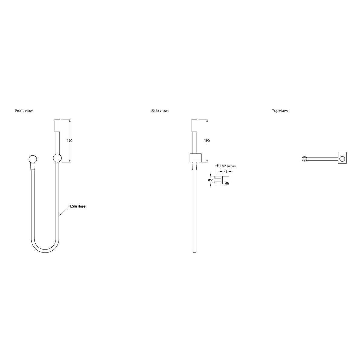Brodware City Plus Single Function Handshower I