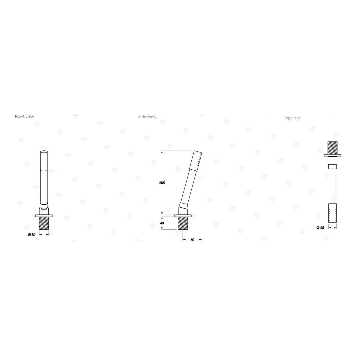 Brodware City Plus Single Function Handshower Head