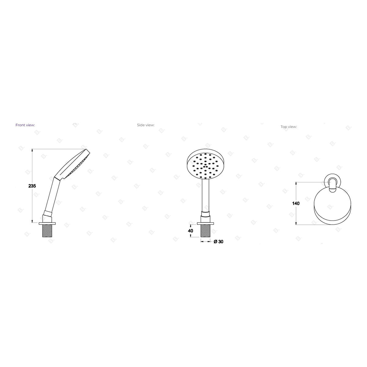 Brodware City Plus Multi Function Handshower Head
