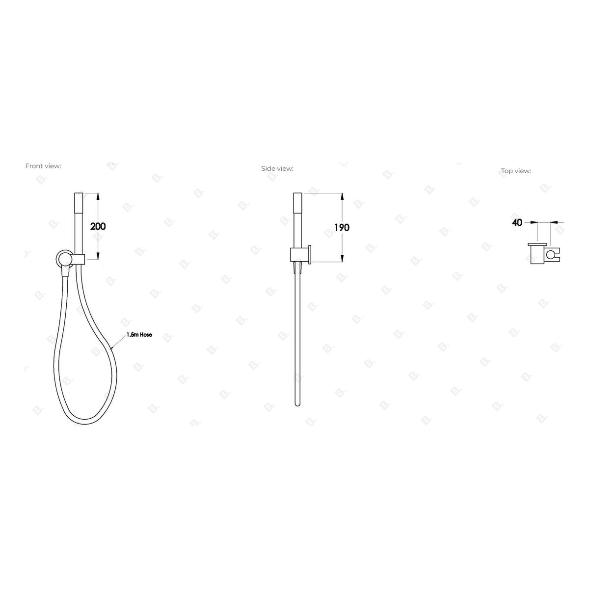 Brodware City Plus Single Function Handshower II