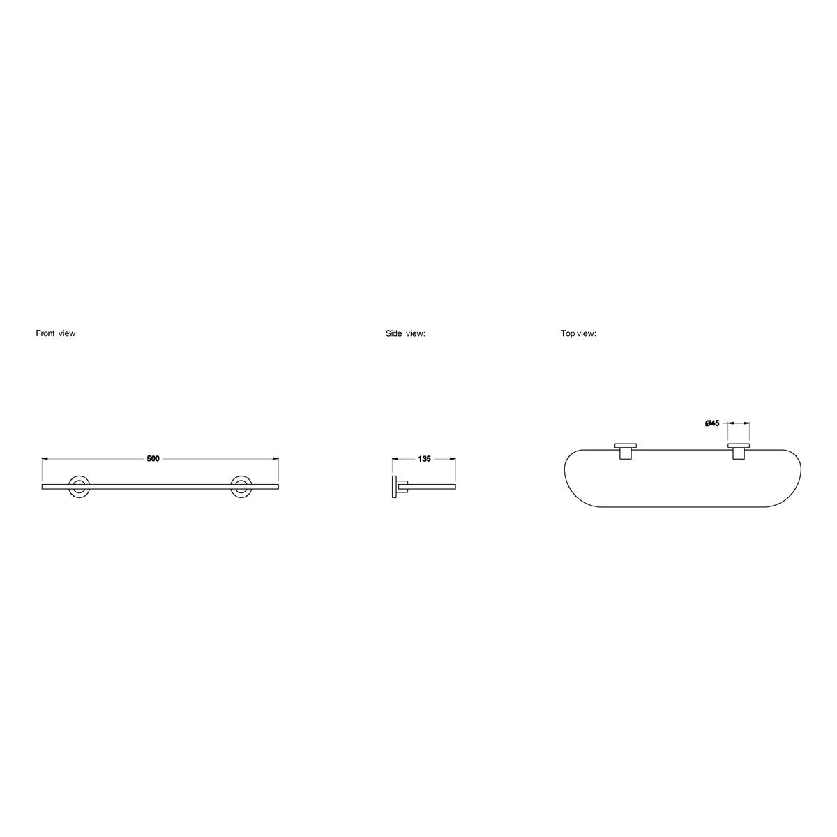 Brodware City Plus 500mm Shelf