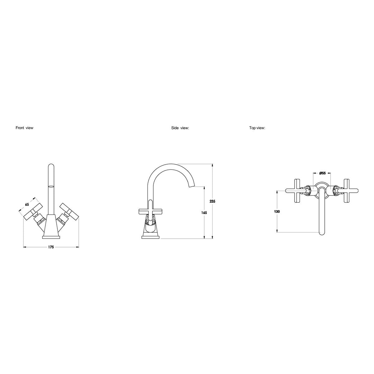 Brodware City Que Basin Mixer - Cross Handle