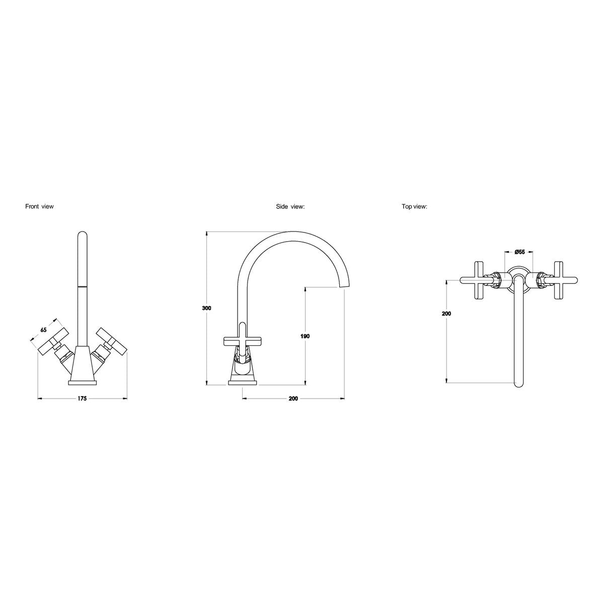 Brodware City Que Kitchen Mixer With Flow Control - Lever Handle