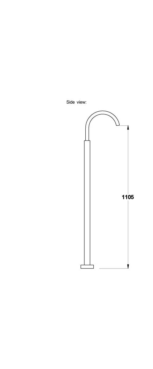 Brodware City Stik 240mm Bath Mixer