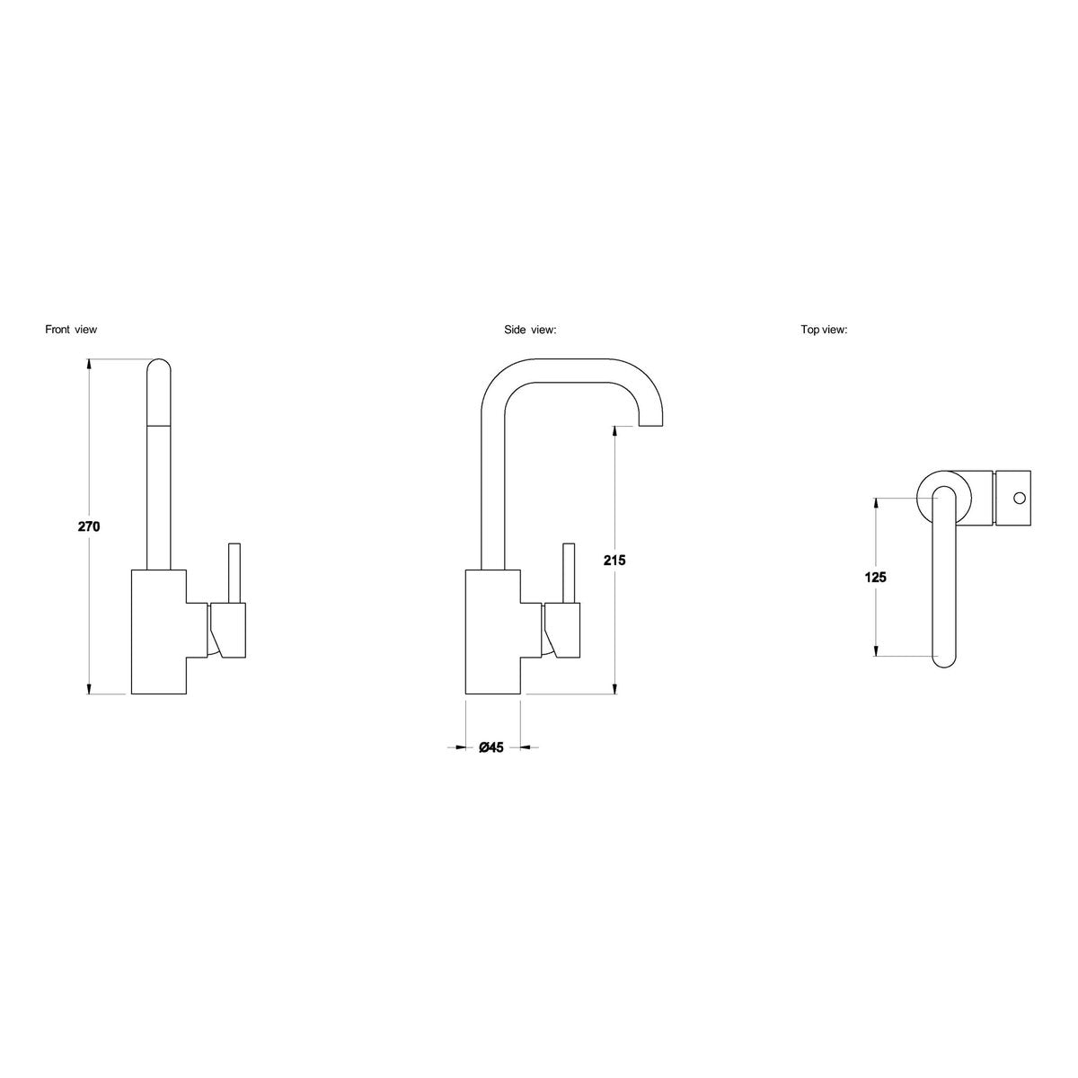 Brodware City Stik Basin Mixer, Extended Lever