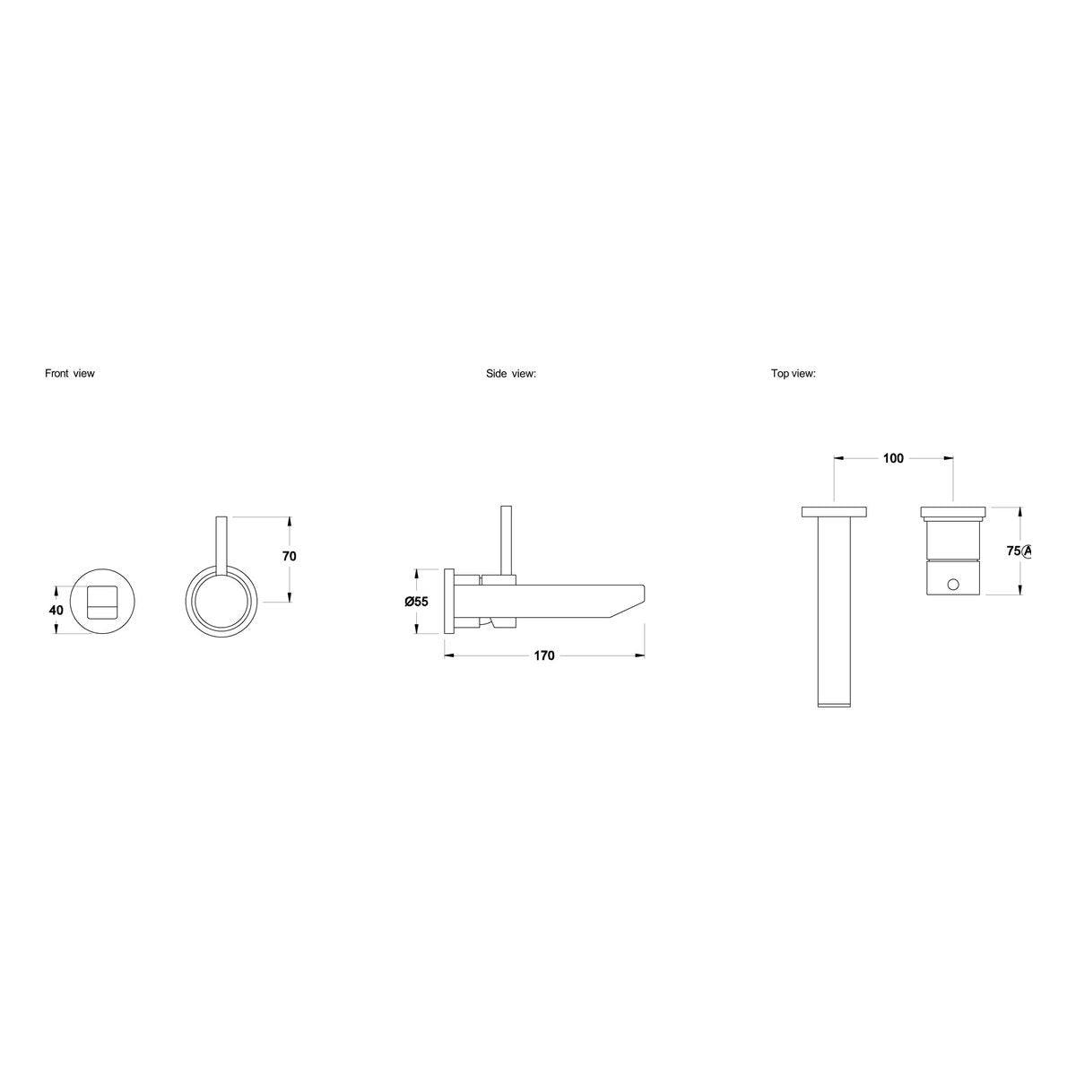 Brodware City Stik 160mm Wall Mixer Set I
