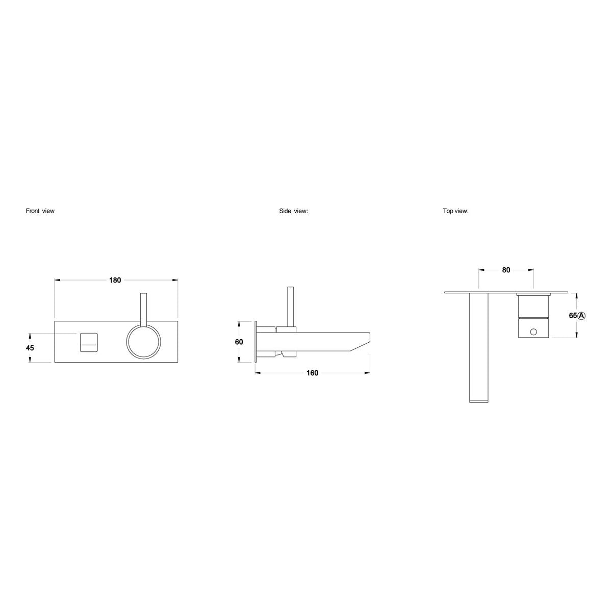 Brodware City Stik 160mm Wall Mixer Set II