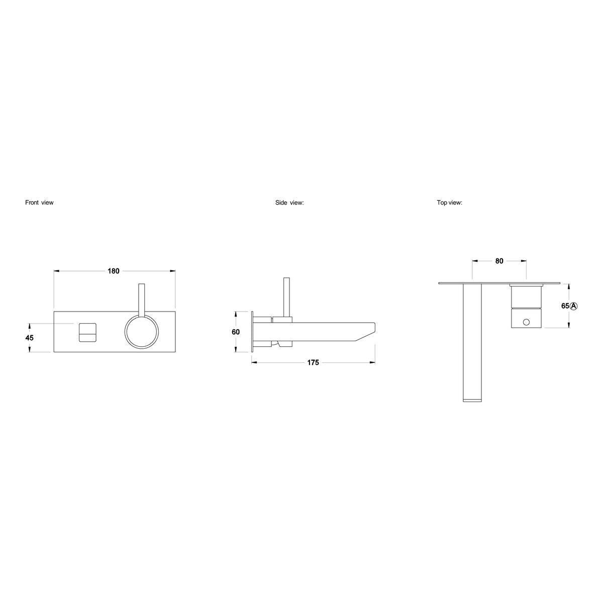 Brodware City Stik 210mm Wall Mixer Set II