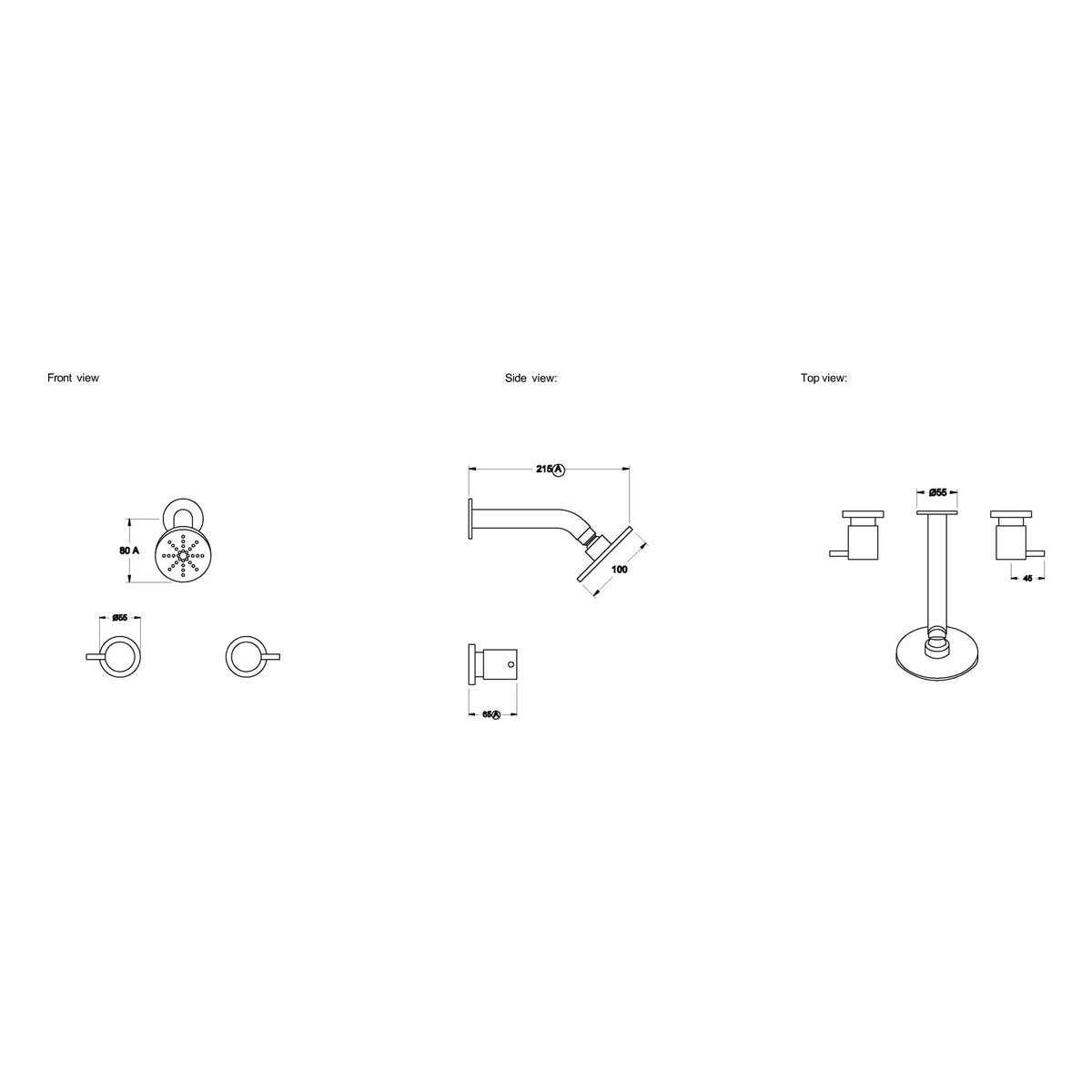 Brodware City Stik 100mm Shower Set