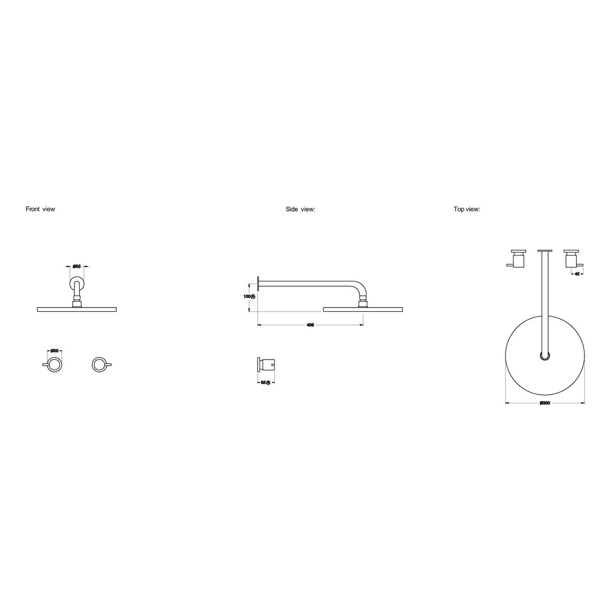 Brodware City Stik 300mm Shower Set