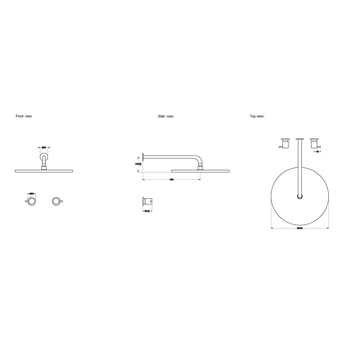 Brodware City Stik 400mm Shower Set