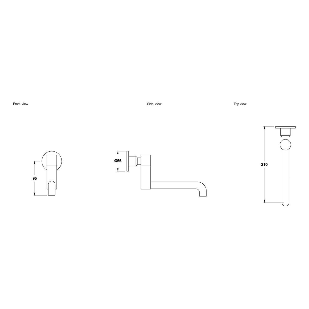 Brodware City Stik Wall Spout