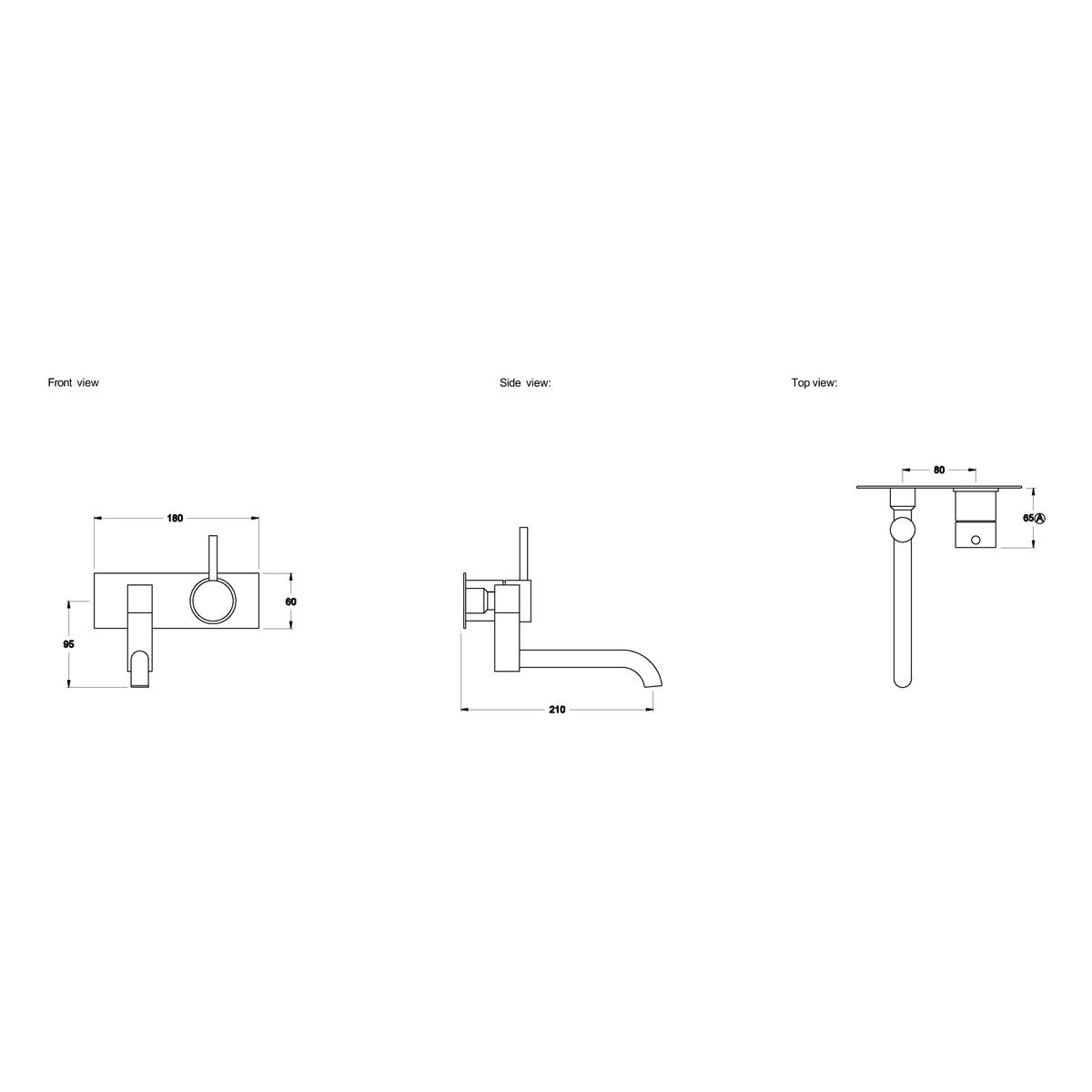Brodware City Stik 210mm Wall Mixer Set IV
