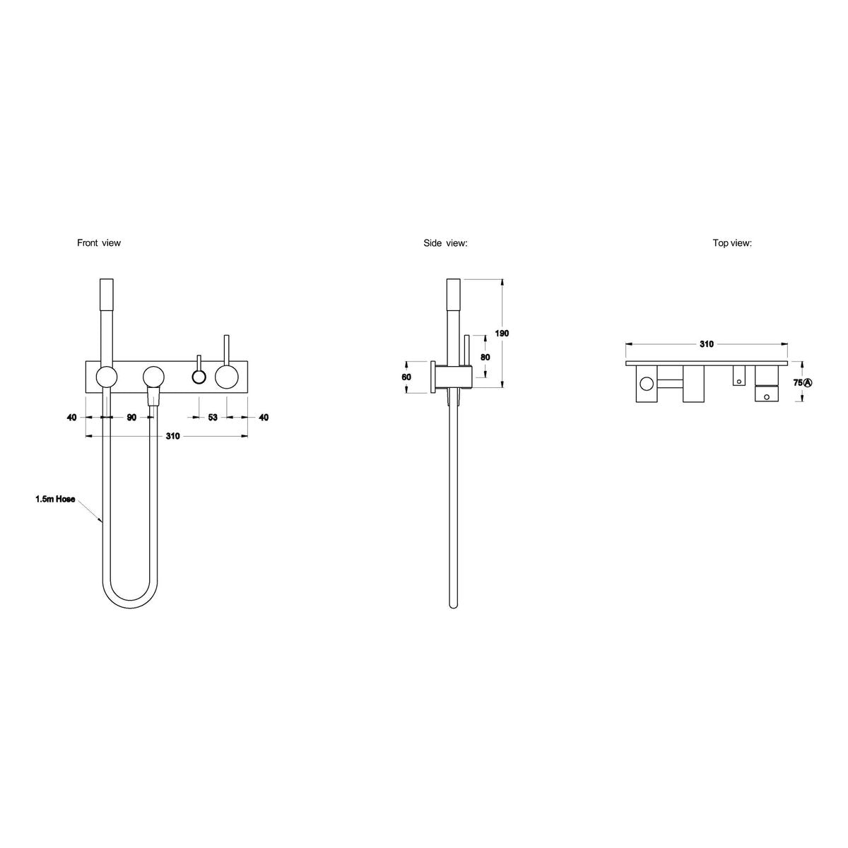 Brodware City Stik Handshower