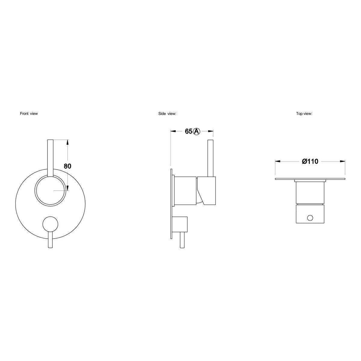 Brodware City Stik Mixer Diverter, Extended Lever