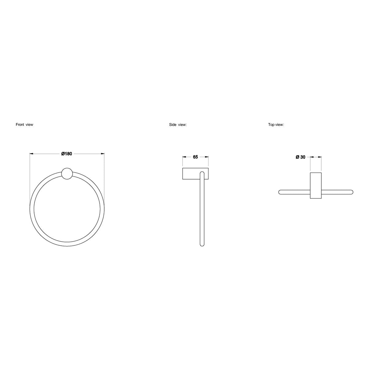 Brodware City Stik Towel Ring