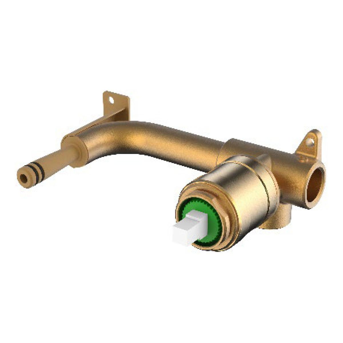 Akemi & Ciosco Universal Bare Brass Inwall Wall Basin Mixer Body Only