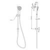 Finesa Rail Shower With Round Rail - Top Inlet Gun Metal