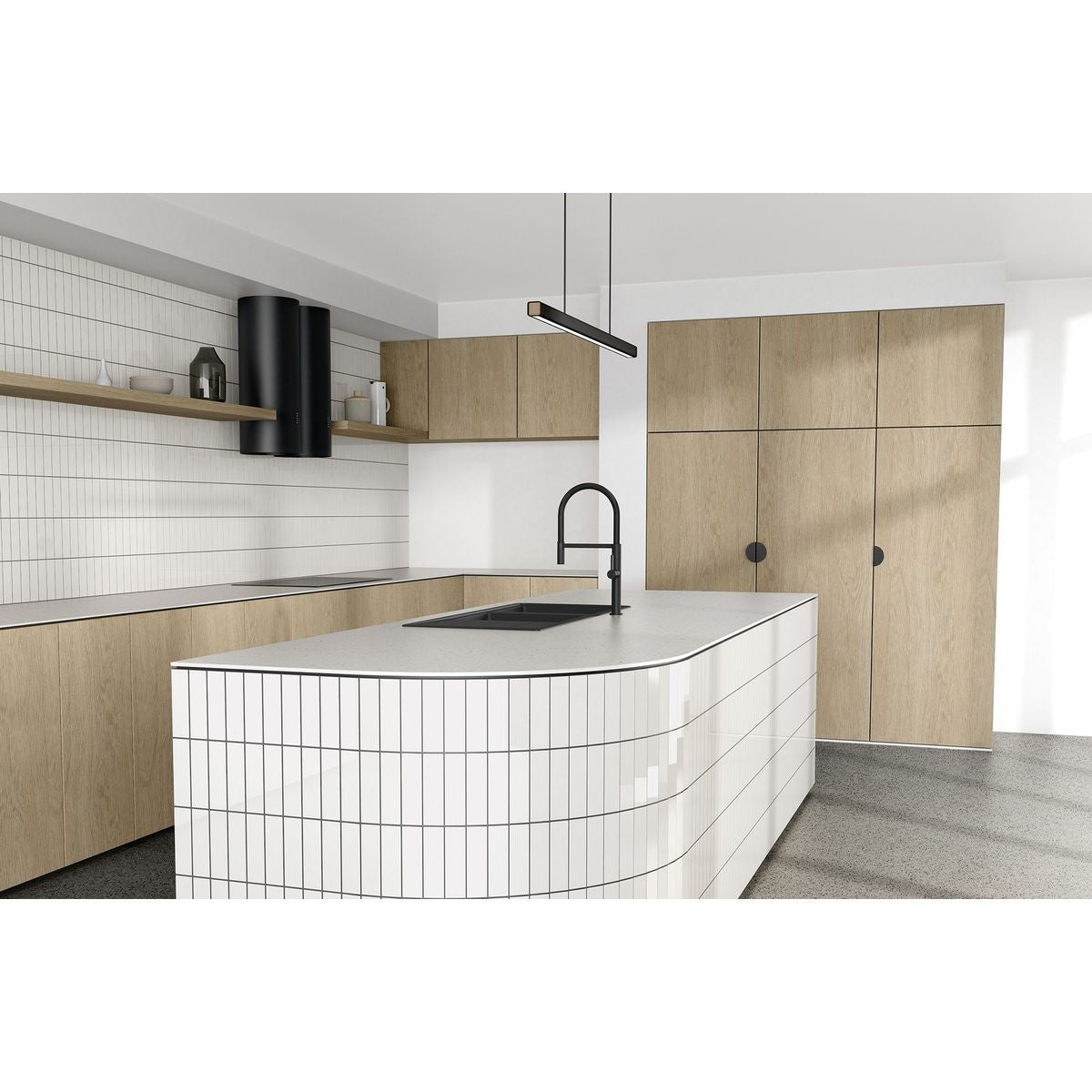 Prize Flexible Coil Sink Mixer - Matte Black