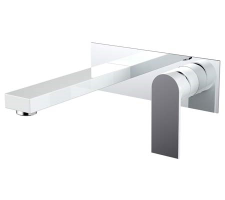 Kiato Wall Basin Set Chrome & White