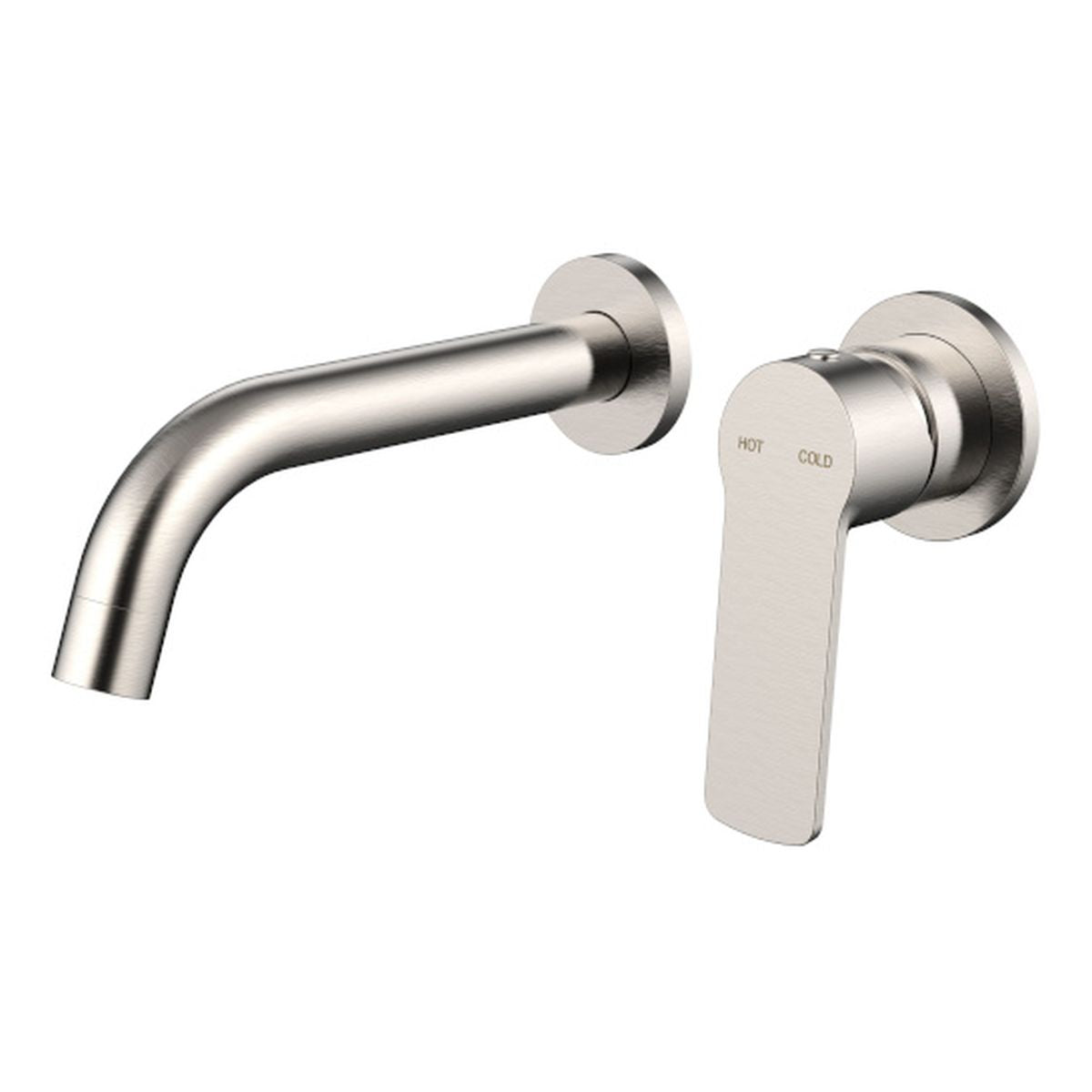 Millennium Cioso Wall Basin Mixer with Akemi Handle, Brushed Nickel