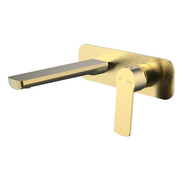 Akemi Wall Basin Mixer Trim Kit, Modern Brass