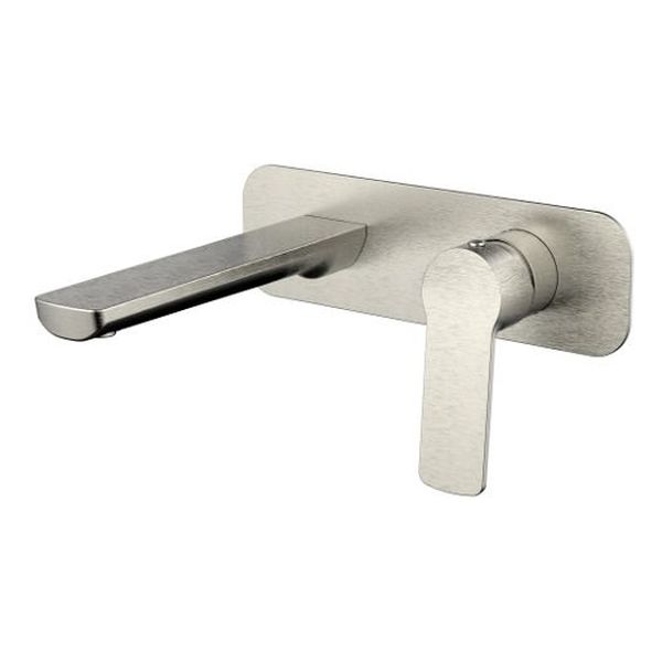 Akemi Wall Basin Mixer Trim Kit, Brushed Nickel