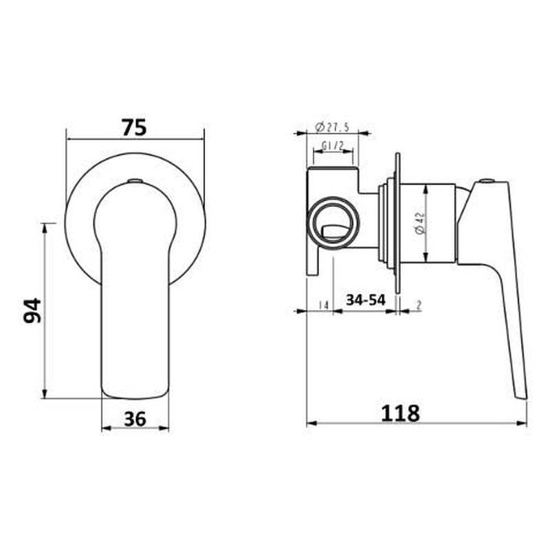 Millennium Akemi Shower Mixer Rosa