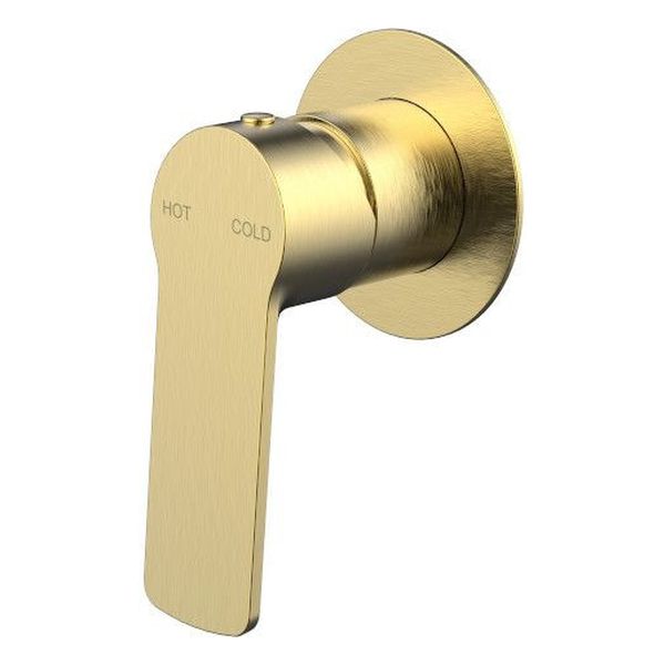 Akemi Shower Mixer Trim Kit, Modern Brass