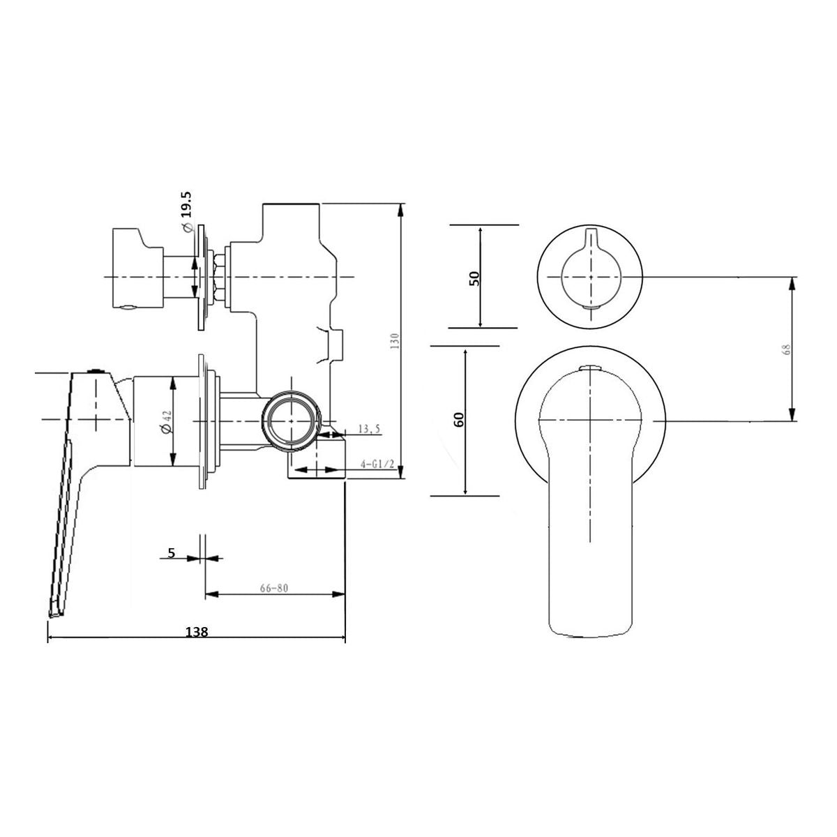 Millennium Akemi Diverter Rosa Separate Plate