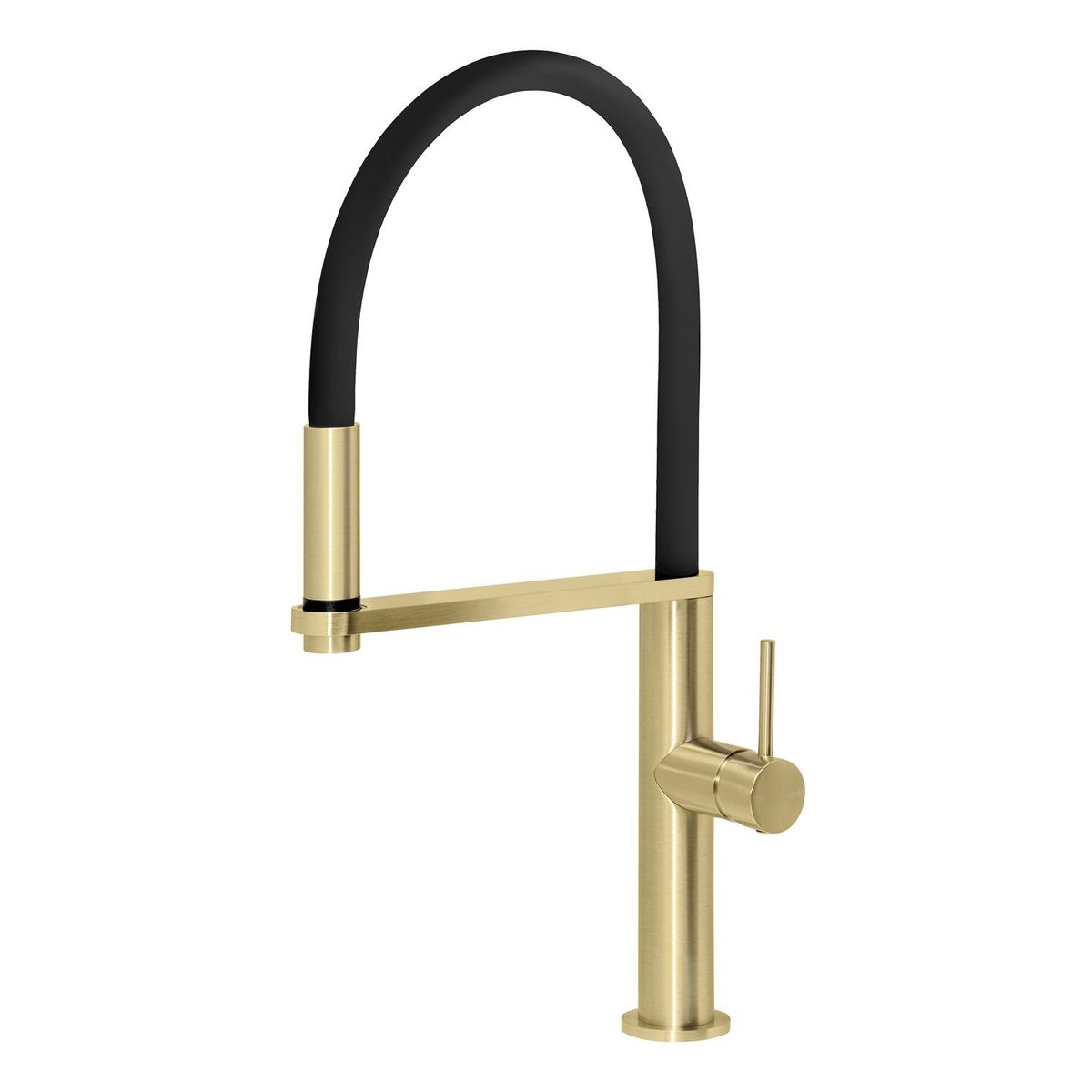 Phoenix Blix Flexible Hose Sink Mixer 220mm Round, Lead Free - Brushed Gold
