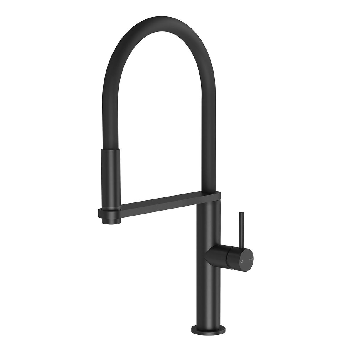 Phoenix Blix Flexible Hose Sink Mixer 220mm Round, Lead Free - Matte Black