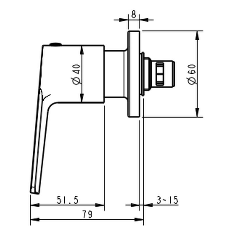 Akemi Wall Top Assemblies - Modern Brass