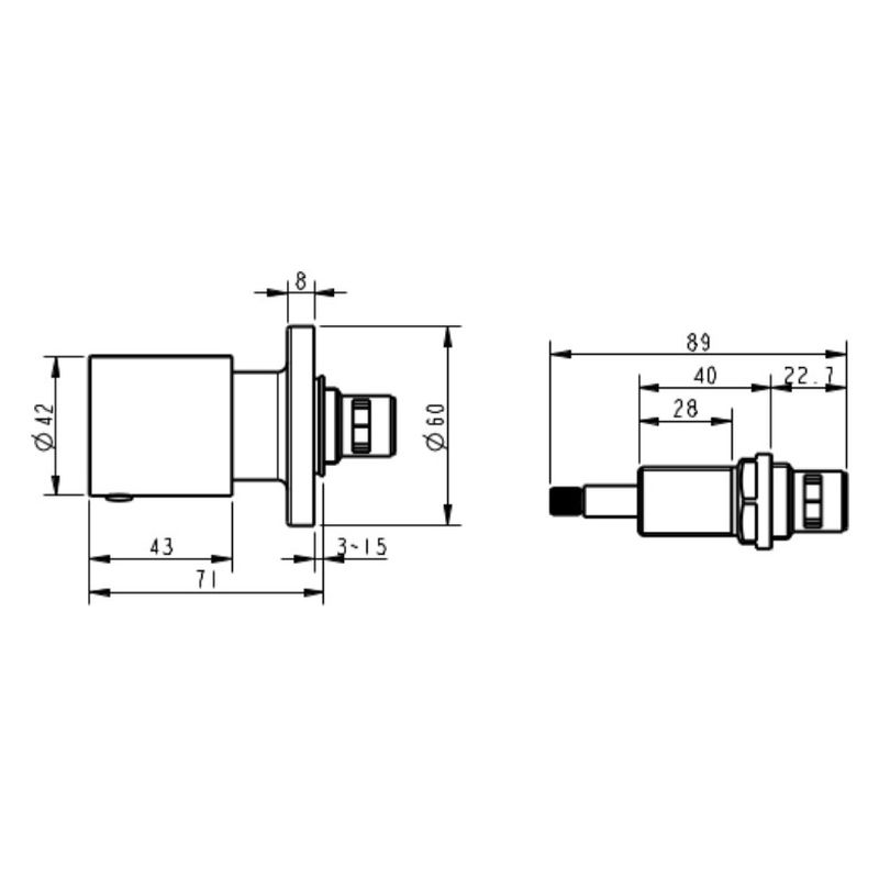 Finesa Wall Top Assemblies - Gun Metal