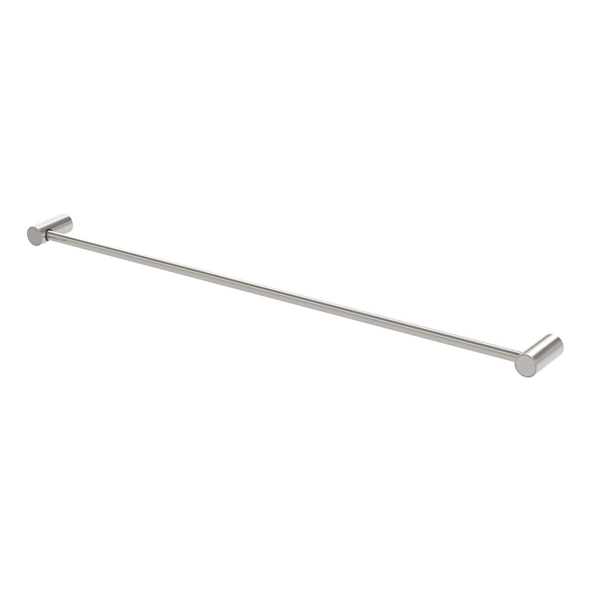Vivid Slimline Single Towel Rail 800mm - Brushed Nickel
