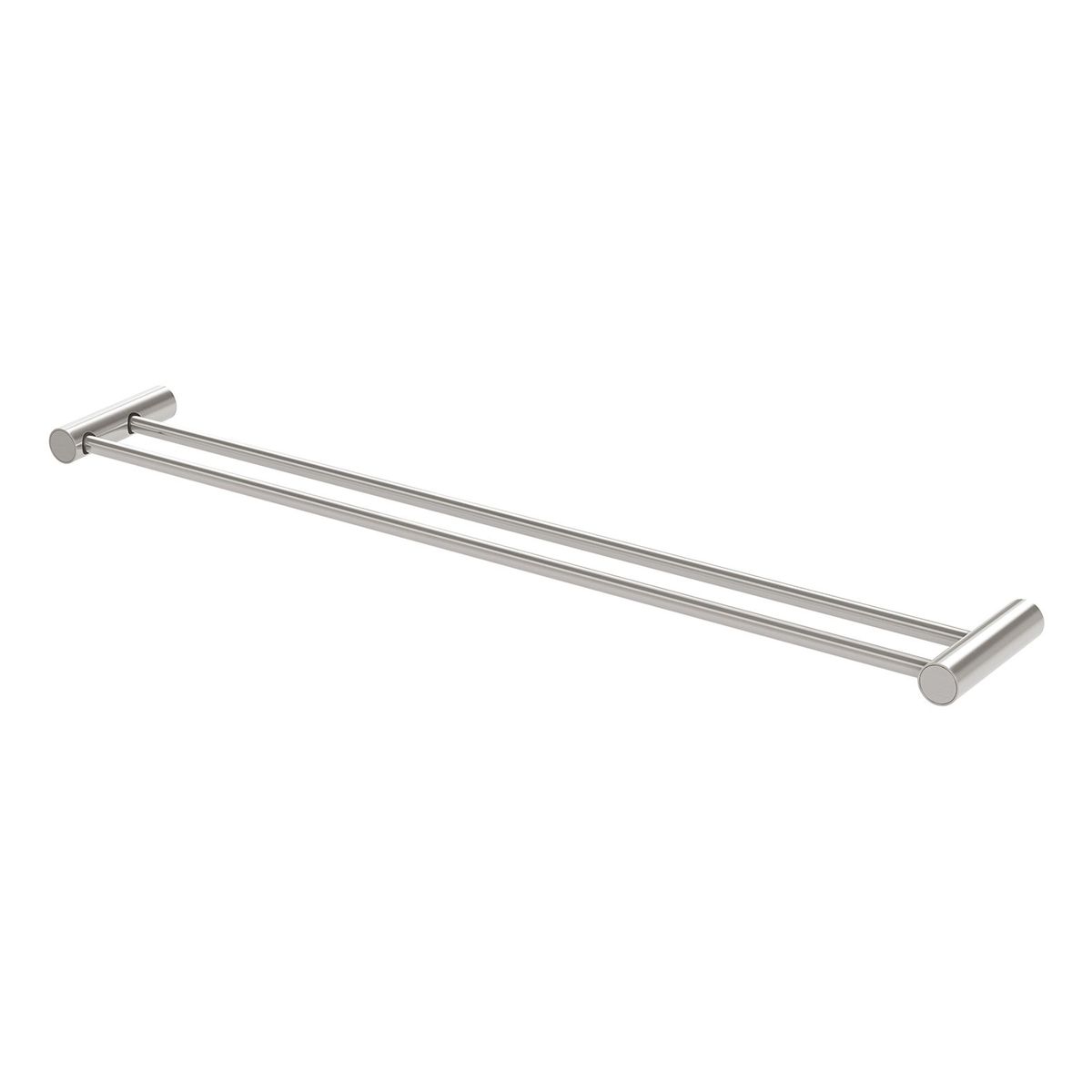 Vivid Slimline Double Towel Rail 800mm - Brushed Nickel