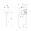 Vivid Slimline SwitchMix Shower/Wall Mixer 60mm Backplate & Extended Lever, Brushed Nickel