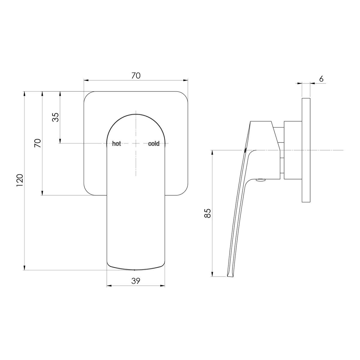 Mekko SwitchMix Shower / Wall Mixer Fit-Off Kit - Chrome, Lead Free