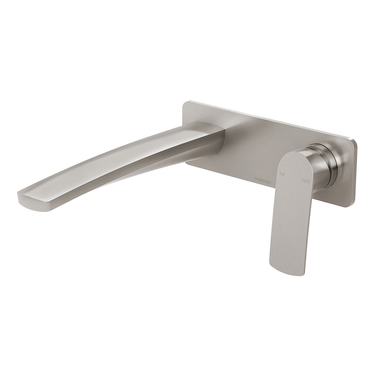 Phoenix Mekko SwitchMix Wall Basin/Bath Mixer Set 200mm (Complete Kit), Lead Free, Brushed Nickel