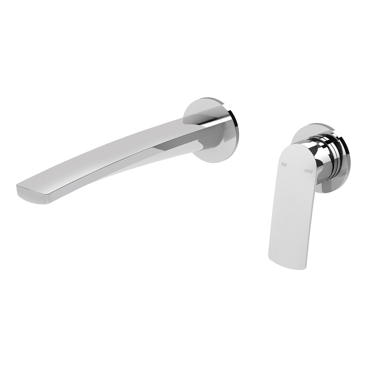 Phoenix Mekko SwitchMix Wall Basin/Bath Mixer Set 200mm Round Plates (Complete Kit) - Lead Free, Chrome