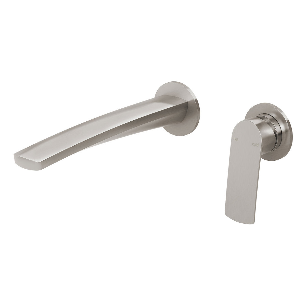 Phoenix Mekko SwitchMix Wall Basin/Bath Mixer Set 200mm Round Plates (Complete Kit) - Lead Free, Brushed Nickel