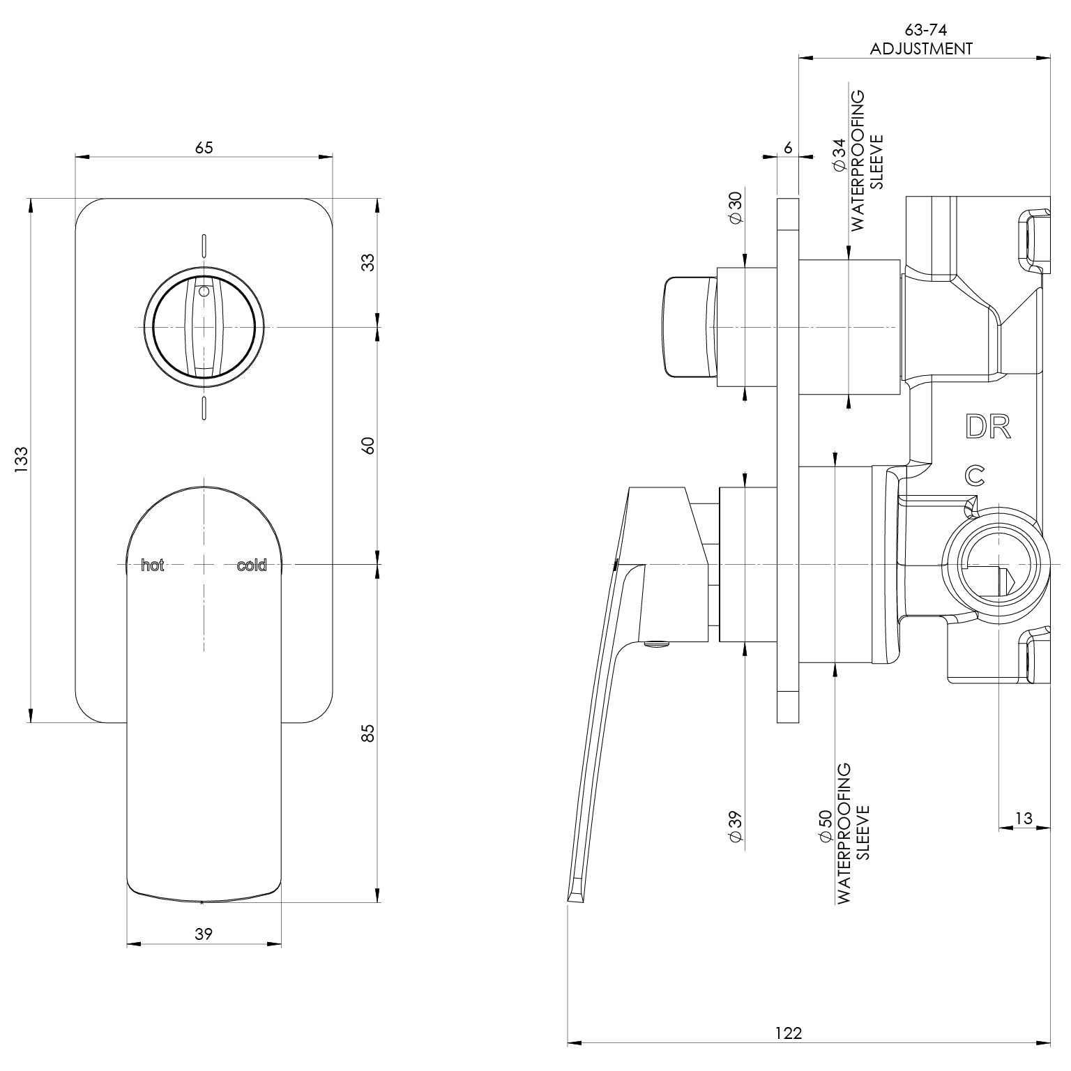 Phoenix Mekko SwitchMix Shower/Bath Diverter Mixer (Fit-Off Kit Only), Lead Free, Brushed Nickel