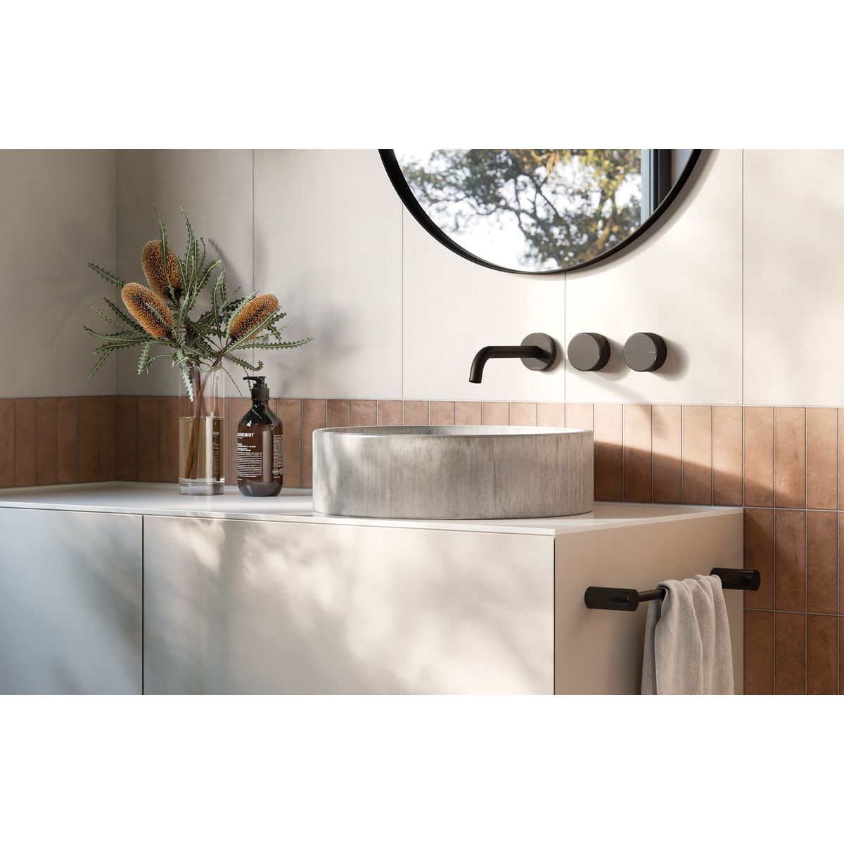 Axia Wall Top Assemblies - Matte Black