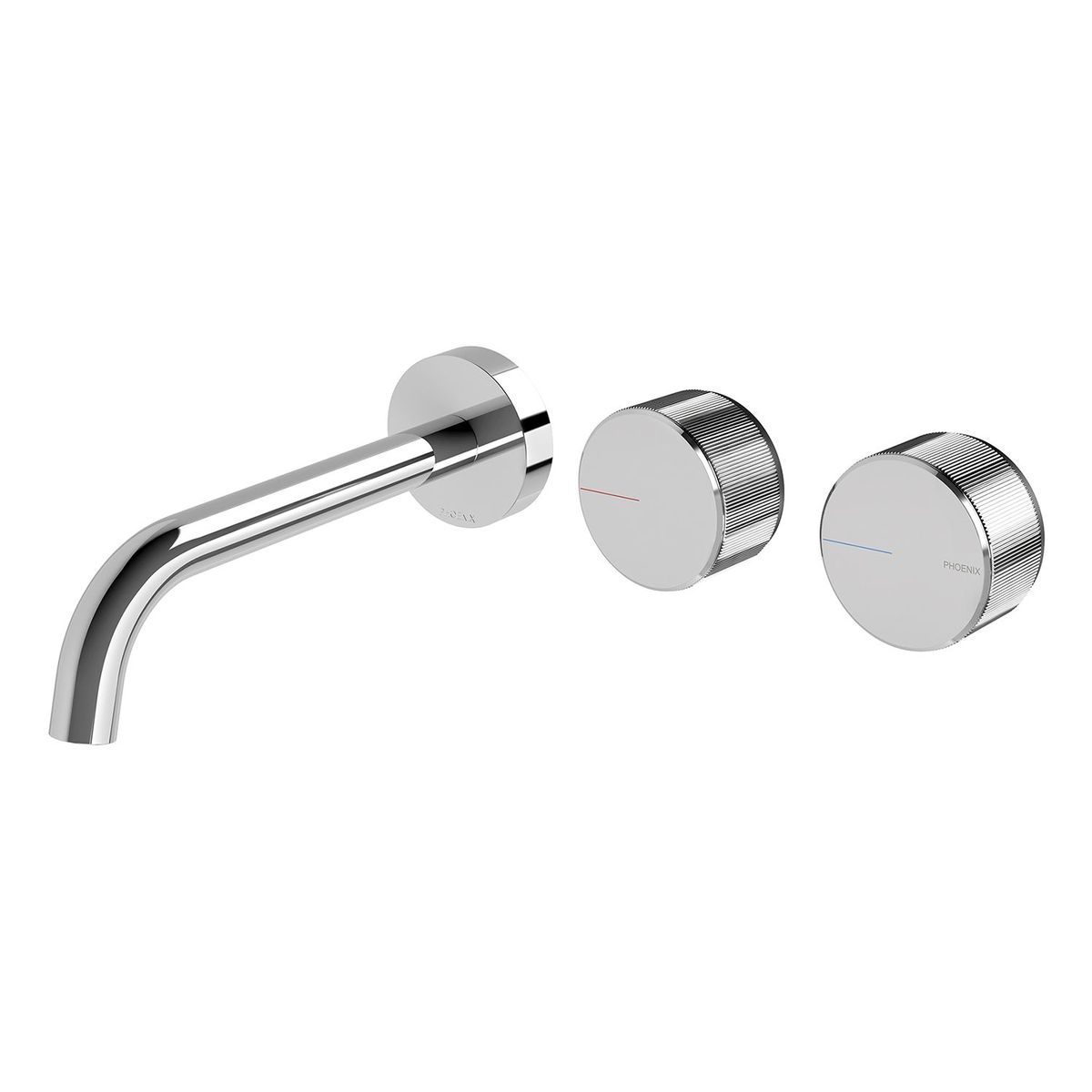 Axia Wall Basin / Bath Curved Outlet Hostess Set 180mm - Chrome