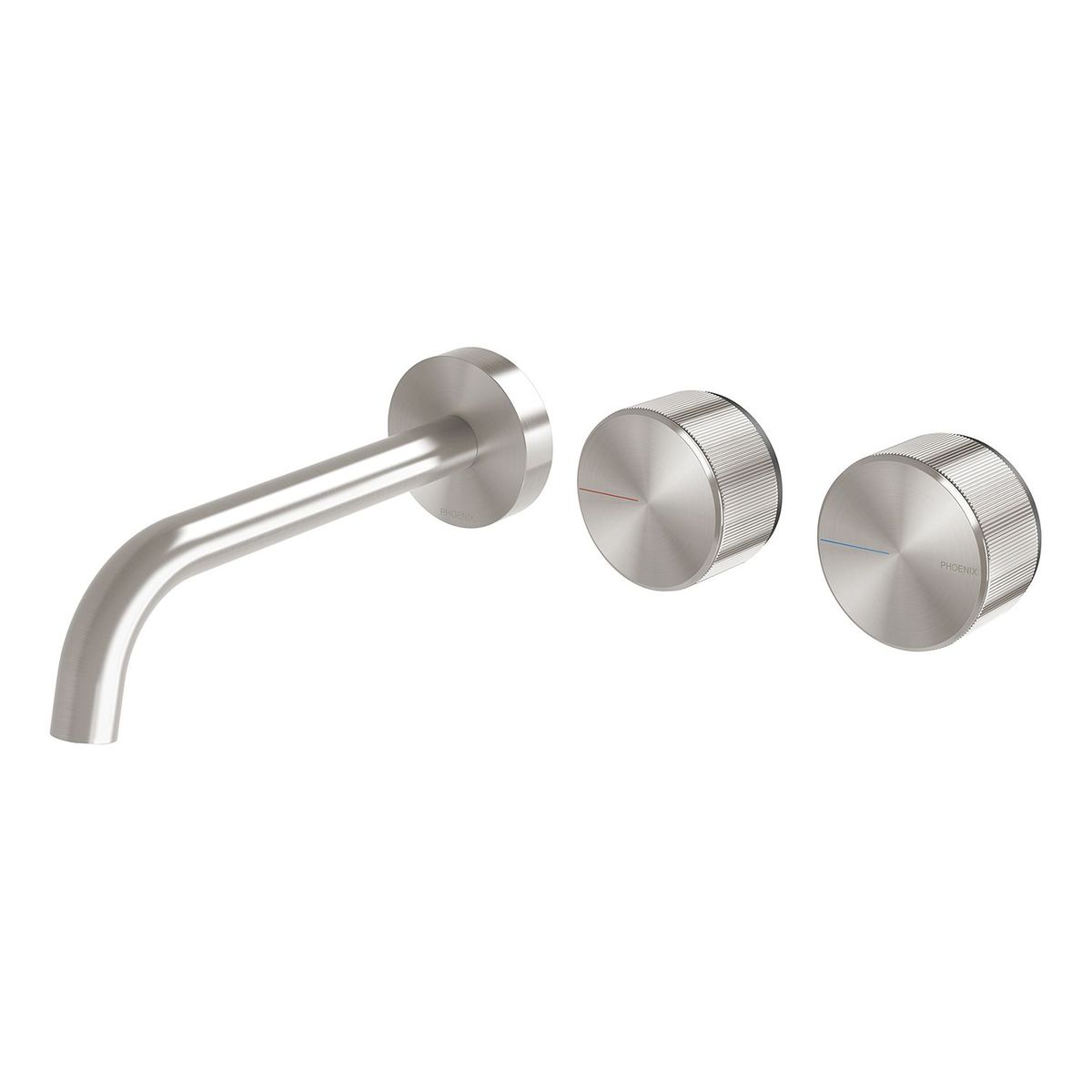 Axia Wall Basin / Bath Curved Outlet Hostess Set 180mm - Brushed Nickel