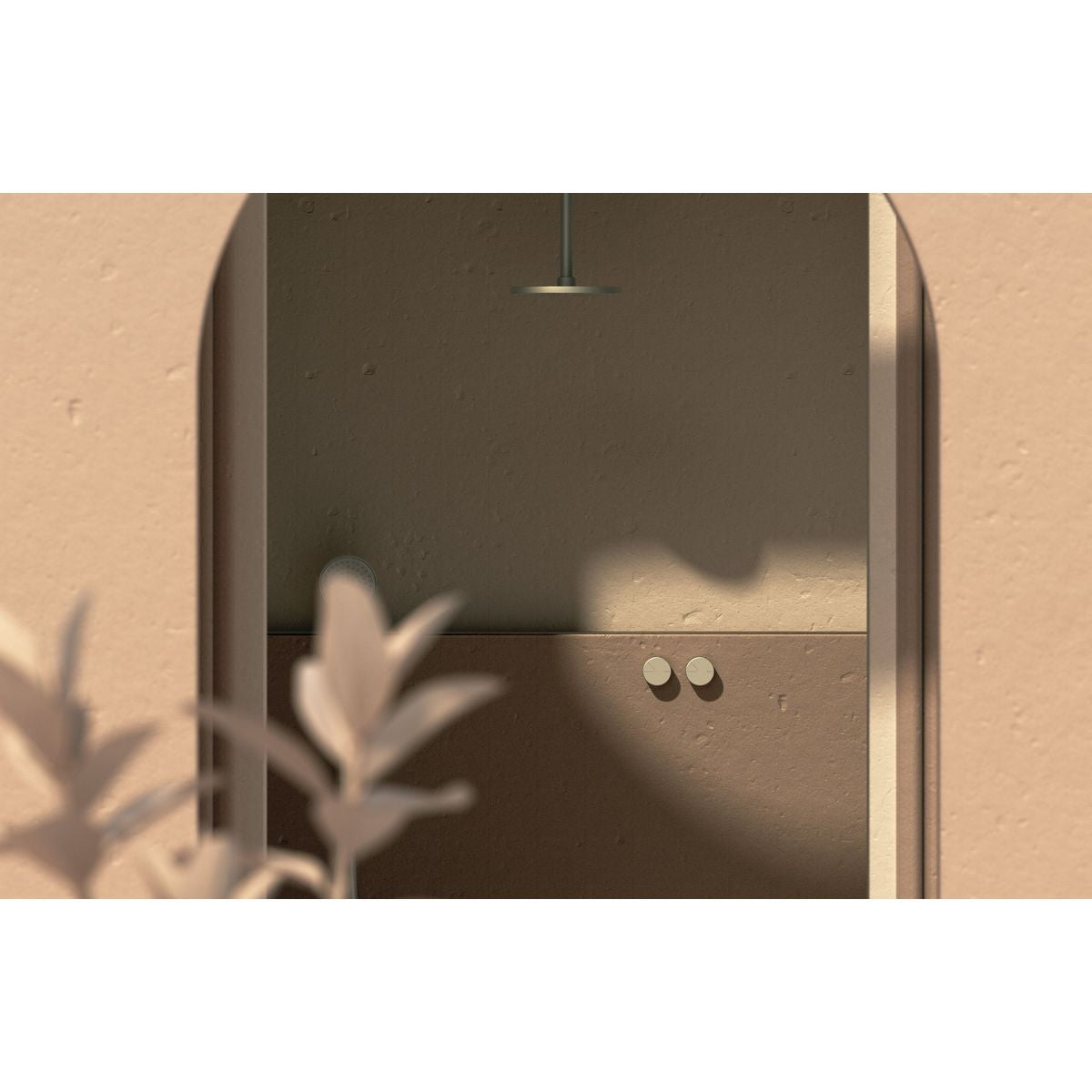 Axia Twin Shower / Wall Mixer - Brushed Nickel