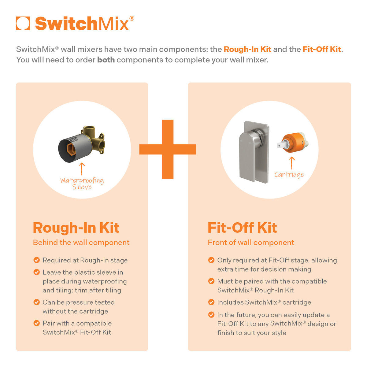 Phoenix Teel SwitchMix Shower/Wall Mixer (Fit-Off Kit Only), Lead Free, Chrome